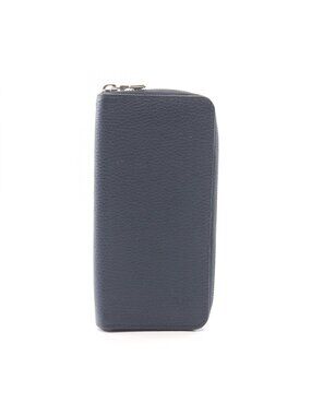 Louis Vuitton Round Wallet Zippy Vertical Navy Leather